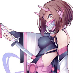 This is a pixiv picture whose title is Cyber oni Ochaco.