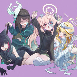 This is a pixiv picture whose title is 放課後スイーツ部　ハロウィン衣装.