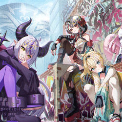 This is a pixiv picture whose title is SSholoX3周年応援広告.