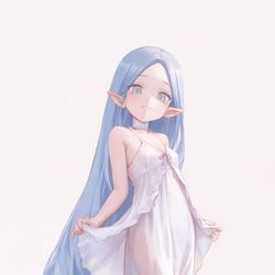 This is a pixiv picture whose title is 🧝‍♀️🤍👗.