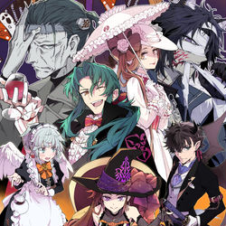 This is a pixiv picture whose title is サムレムマスター勢のハロウィン(2枚）.