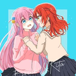 This is a pixiv picture whose title is 新刊「Bocchi&Kita History」.