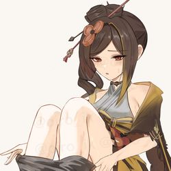 This is a pixiv picture whose title is 「なにみてるのよ、、」.