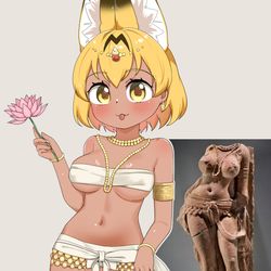 This is a pixiv picture whose title is 夜叉（Yakshis）サーバルちゃん.
