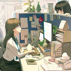 This is a pixiv picture whose title is 總是關心你有沒有吃飯的同事.