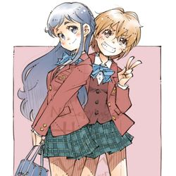 This is a pixiv picture whose title is ふたりは？.