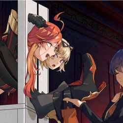 This is a pixiv picture whose title is 双火（预告）.