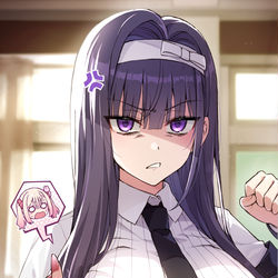 This is a pixiv picture whose title is 乳揉み厳禁！🚫.
