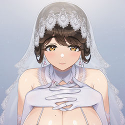 This is a pixiv picture whose title is ウェディング由芽.
