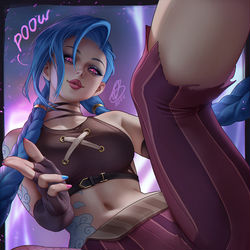 This is a pixiv picture whose title is Jinx / ジンクス.