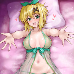 This is a pixiv picture whose title is 暁切歌（ナイトドレス衣装絵）リメイク2024バージョン.