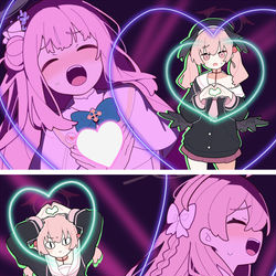 This is a pixiv picture whose title is コハルがハートマーク作るとイチコロな女たち….