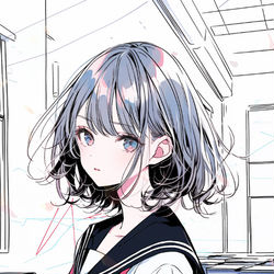This is a pixiv picture whose title is 『Don't talk to me』.