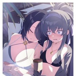 This is a pixiv picture whose title is 水着ウイ＆水着ヒナタ.