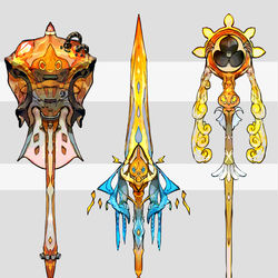 This is a pixiv picture whose title is ロトムモチーフの武器 Part①（ポケモン）.