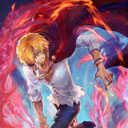 This is a pixiv picture whose title is 【ヴィンスモーク・サンジ】.