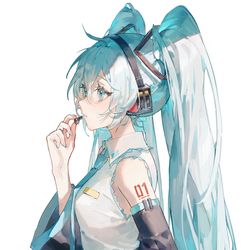 This is a pixiv picture whose title is Miku.