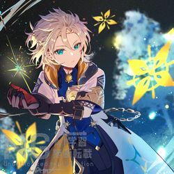 This is a pixiv picture whose title is 元素爆発後のアルベド.