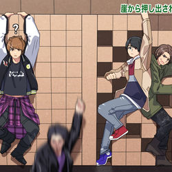 This is a pixiv picture whose title is 某番組パロ.