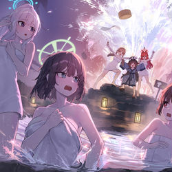 This is a pixiv picture whose title is (33/50)p 温泉発見～.