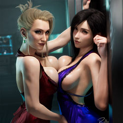 This is a pixiv picture whose title is Scarlet X Tifa.