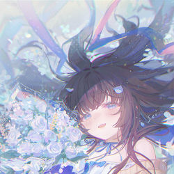 This is a pixiv picture whose title is 💙.