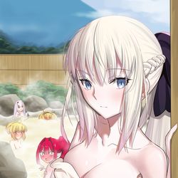 This is a pixiv picture whose title is Hot spring.
