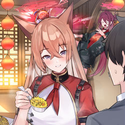 This is a pixiv picture whose title is ママが食べさせてあげる♡.