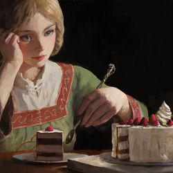 This is a pixiv picture whose title is Rya's cake..