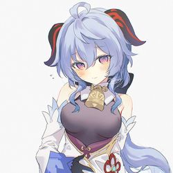 This is a pixiv picture whose title is 甘雨ちゃん..💙.