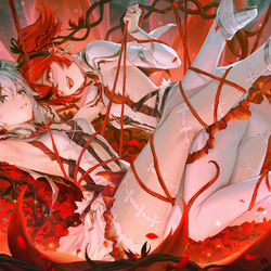 This is a pixiv picture whose title is 椿Camellya.