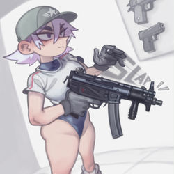 This is a pixiv picture whose title is Violet MP5K.