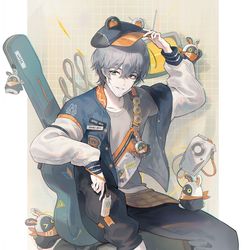 This is a pixiv picture whose title is ボンプオタク2.