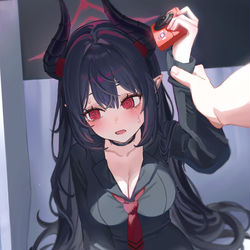 This is a pixiv picture whose title is 모토미야 치아키.