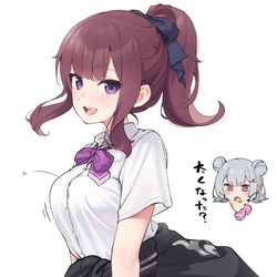 This is a pixiv picture whose title is ポニテ先輩.