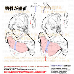 This is a pixiv picture whose title is 個人メモ：胸部に傾斜を付ける.