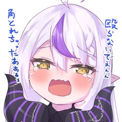 This is a pixiv picture whose title is 何度も角が折られるラプ様(VCRGTA3).