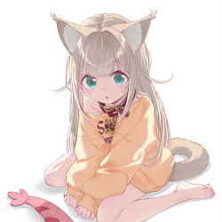 This is a pixiv picture whose title is うちのねこが女の子でかわいい６.