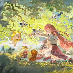 This is a pixiv picture whose title is 湖畔应有小仙女w.