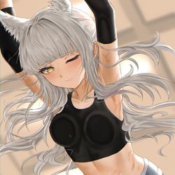 This is a pixiv picture whose title is 何かに敗北したチナちゃん.