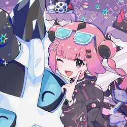 This is a pixiv picture whose title is 【アニポケ】オニゴーリ＆サンゴちゃん💜.