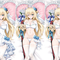 This is a pixiv picture whose title is 閃刀姫-レイ 抱き枕カバー.