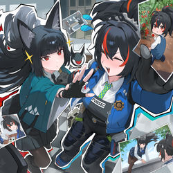 This is a pixiv picture whose title is Miyabi & Zhu Yuan 📸.