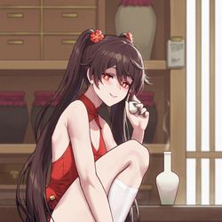 This is a pixiv picture whose title is 胡桃~~.