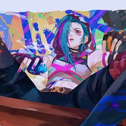 This is a pixiv picture whose title is Jinx💙💥.
