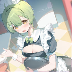 This is a pixiv picture whose title is 💚.