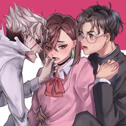 This is a pixiv picture whose title is ❤️‍🩹▶︎🍑◀︎👓.