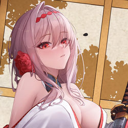 This is a pixiv picture whose title is 紅蓮.