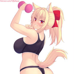 This is a pixiv picture whose title is Tiffy Flexing Thong version~~.