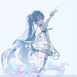 This is a pixiv picture whose title is 雪華蓄音機.